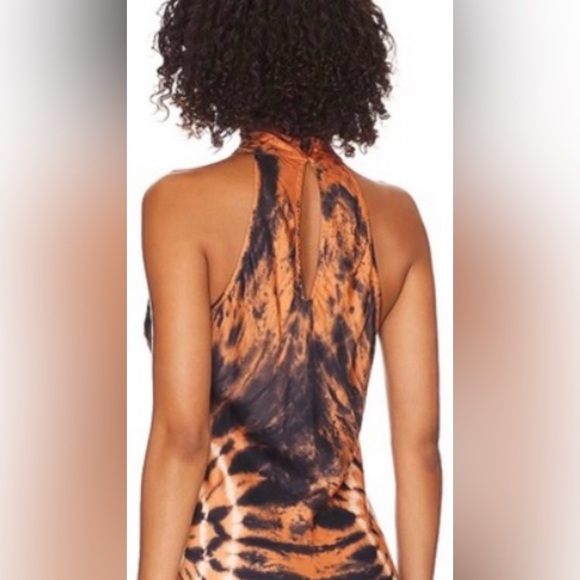 Young, Fabulous & Broke YFB Lou Lou Midi Dress in Copper Spin Wash size XS new - Picture 6 of 10